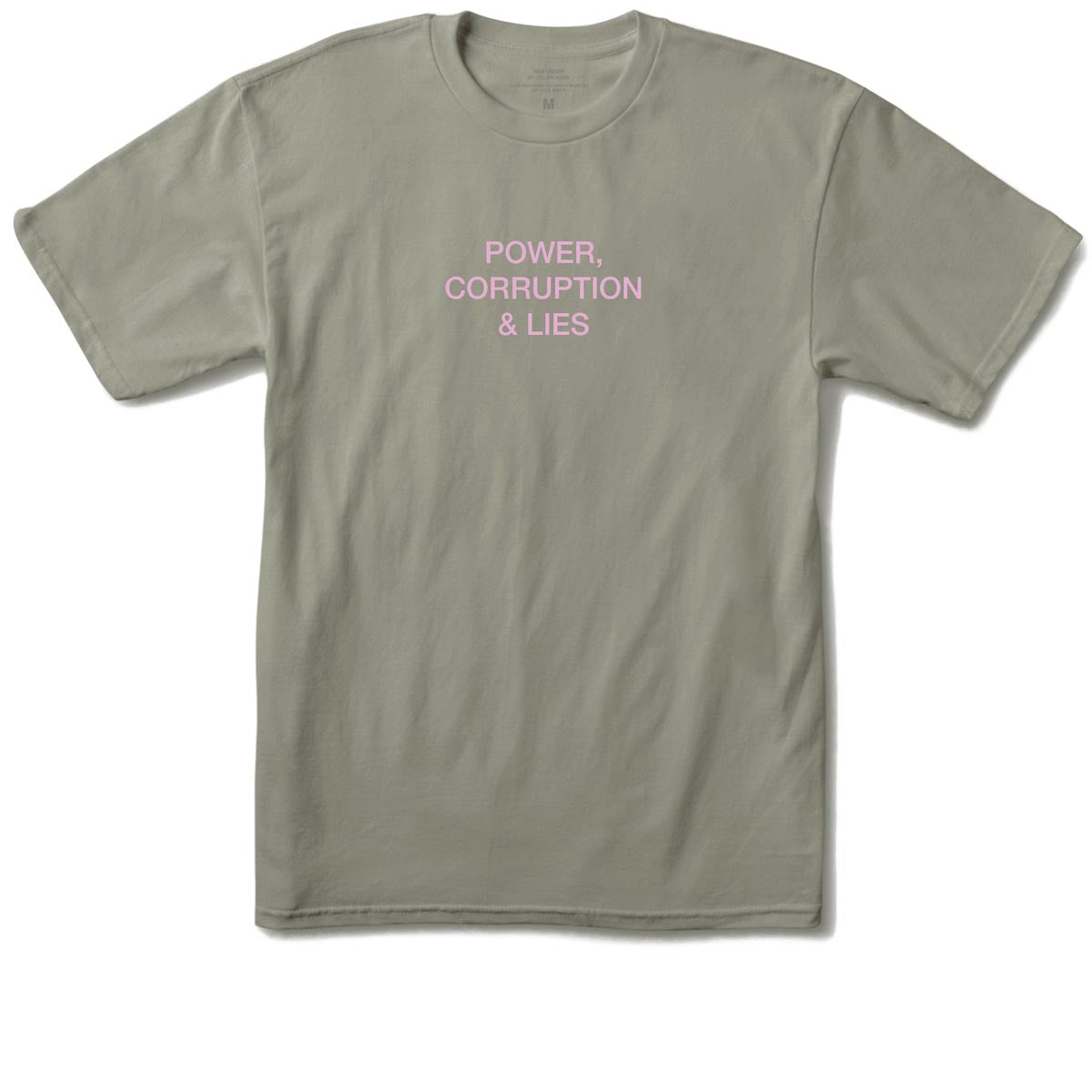 Color Bars x New Order Power Corruption and Lies T-Shirt - Khaki image 1