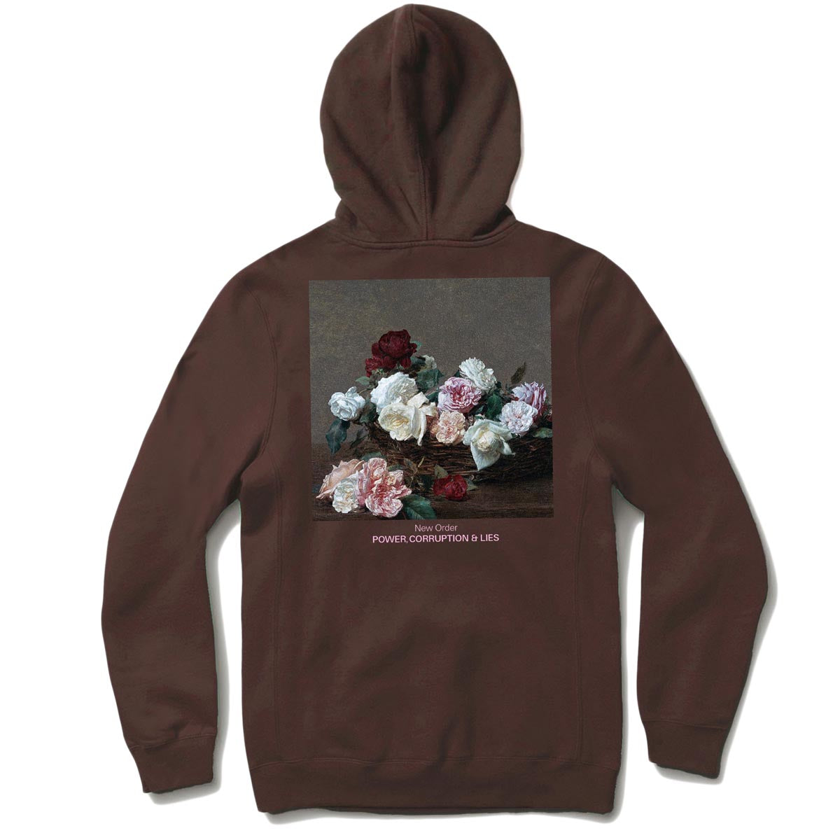 Color Bars x New Order Power Corruption and Lies Hoodie - Brown image 2