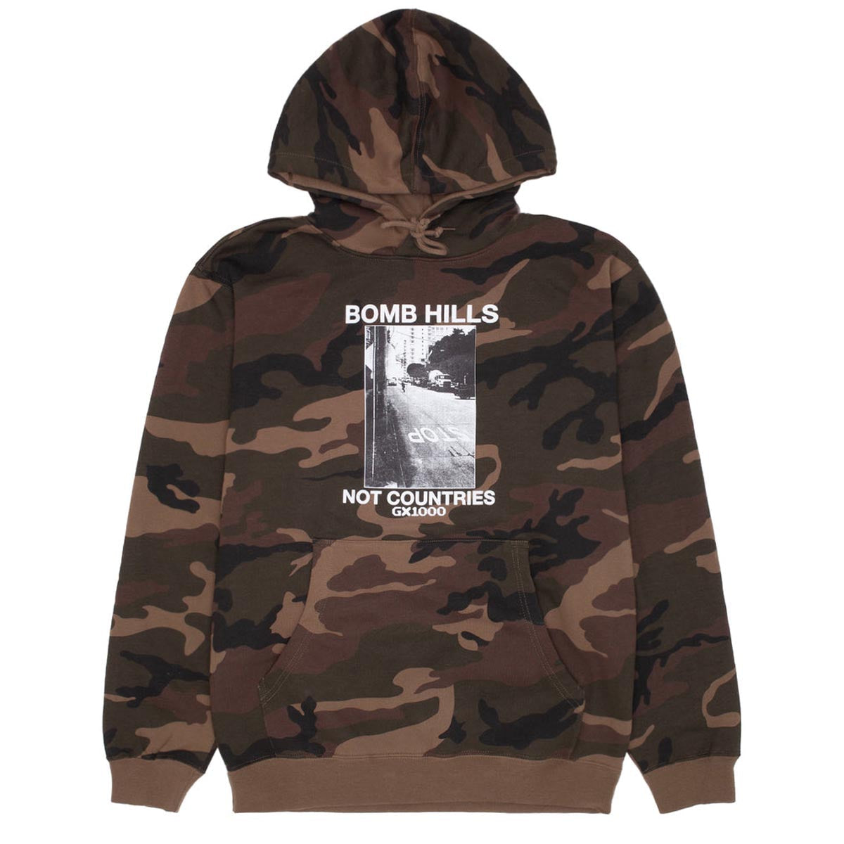 GX1000 Bomb Hills Not Countries Hoodie - Camo image 1