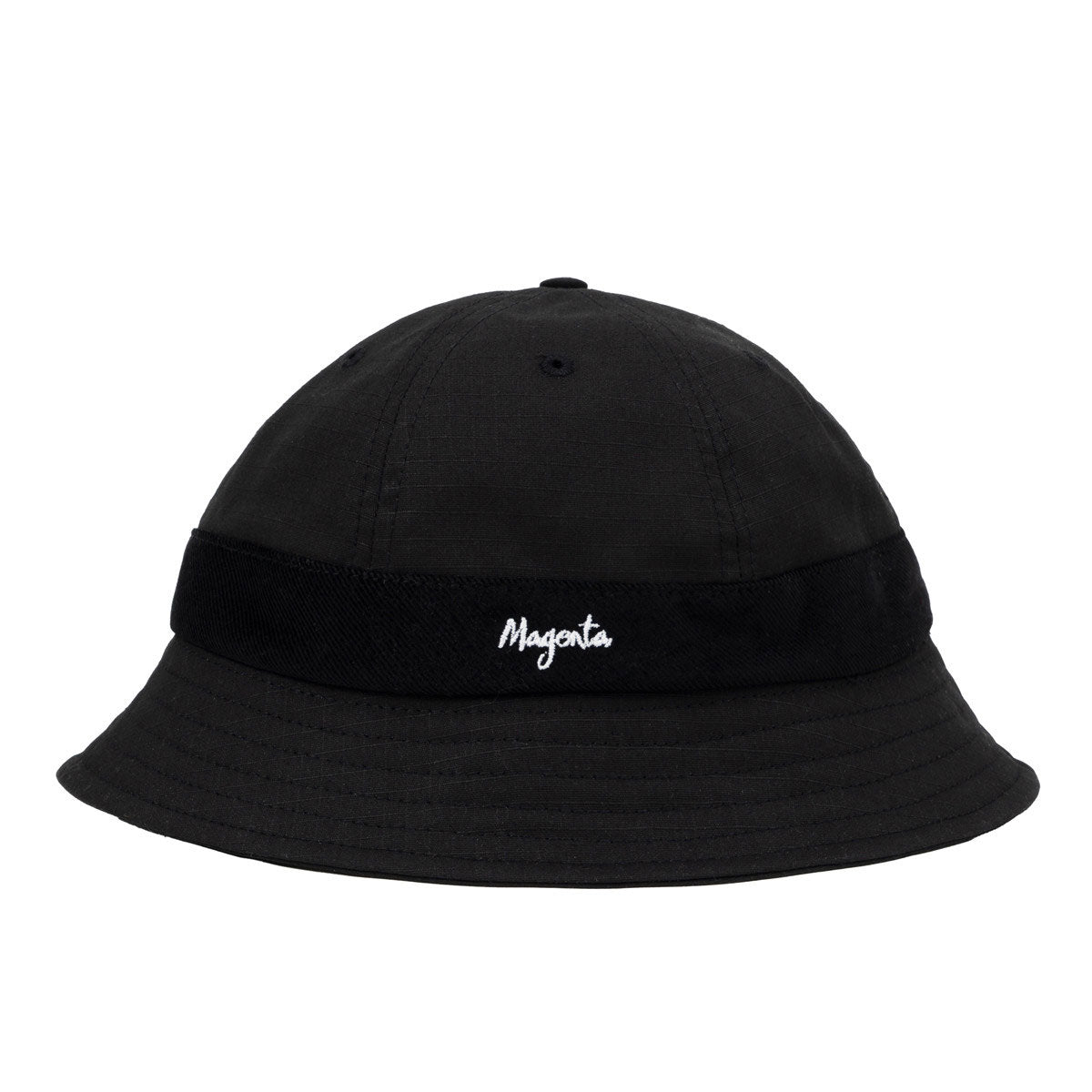 Magenta Script Bucket Ripstop Hat - Black image 1