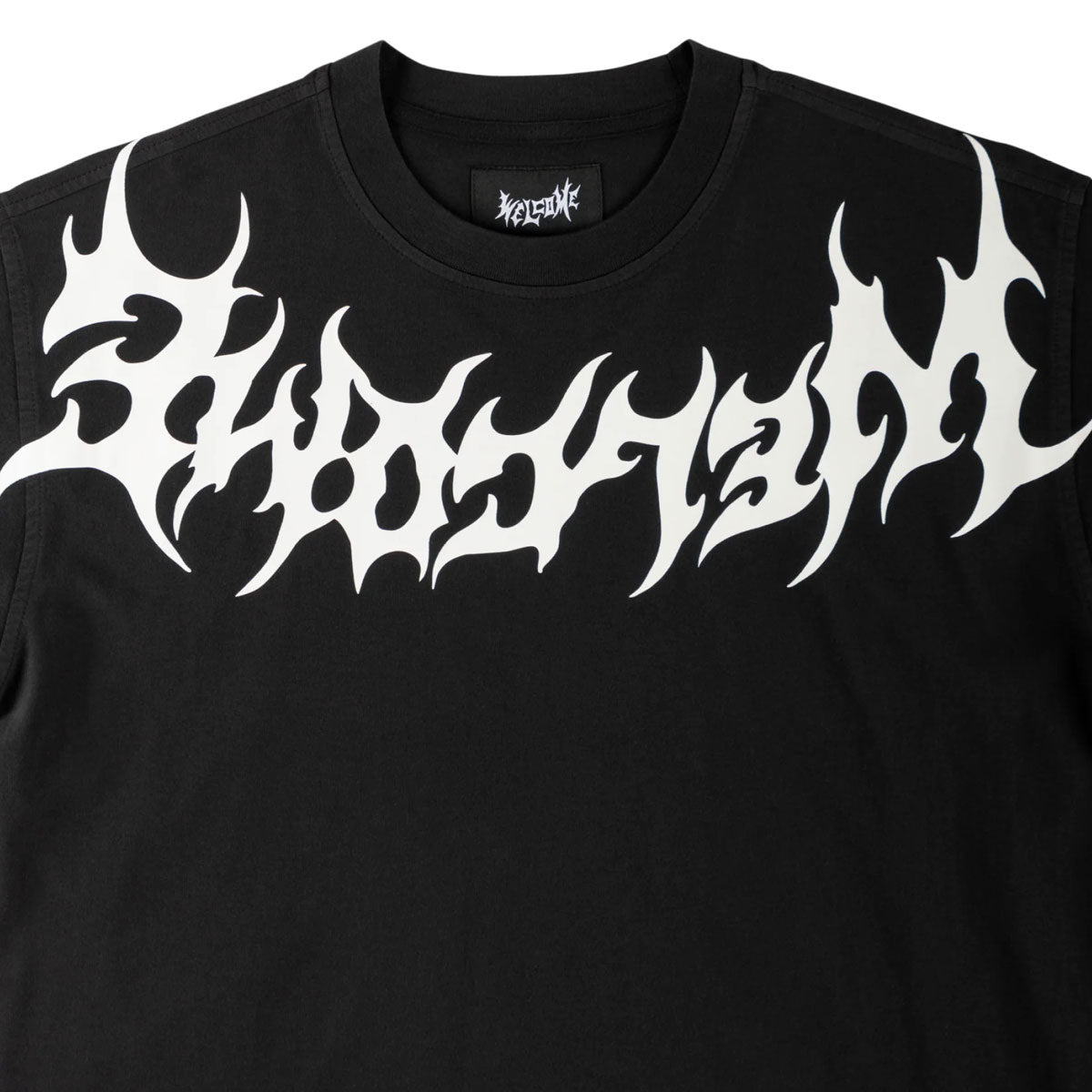 Welcome Collar Garment Dyed T-Shirt - Black – Daddies Board Shop
