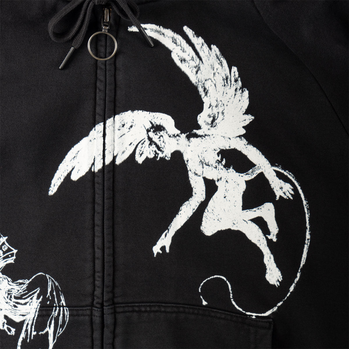 Welcome Duality Cropped Zip Hoodie - Black – Daddies Board Shop