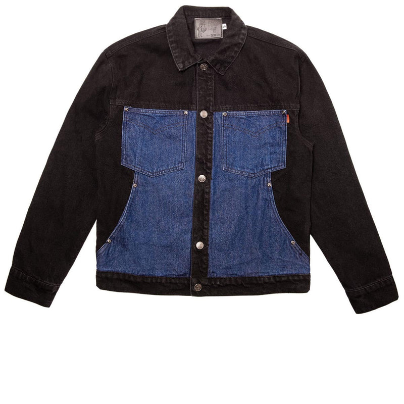 Hoddle Tonal Denim Jacket - Black/Indigo
