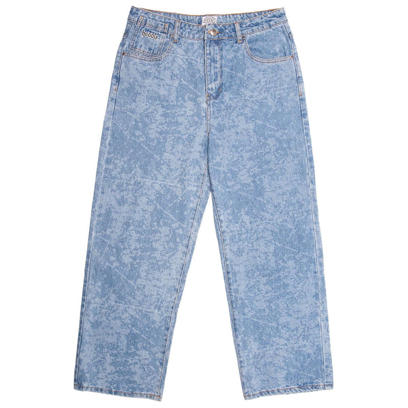 Hoddle 16oz Ranger Jeans - Light Wash Laser Etching