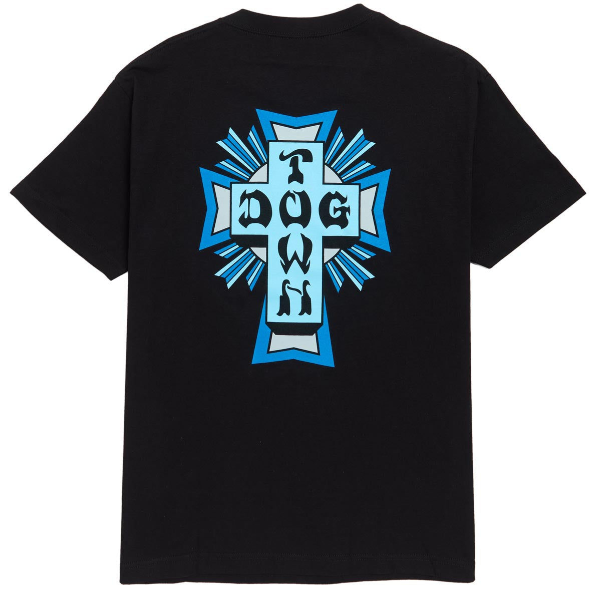 Dogtown Cross Logo Color T-Shirt - Black/Blue image 1