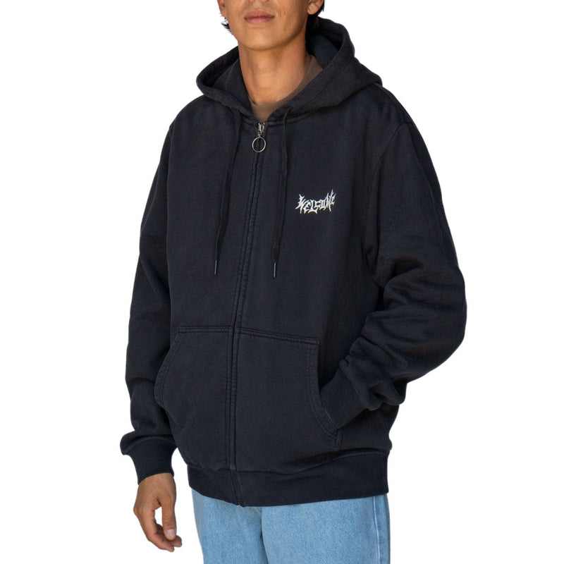 Welcome Nephilim Pigment Dyed Zip Hoodie - Black