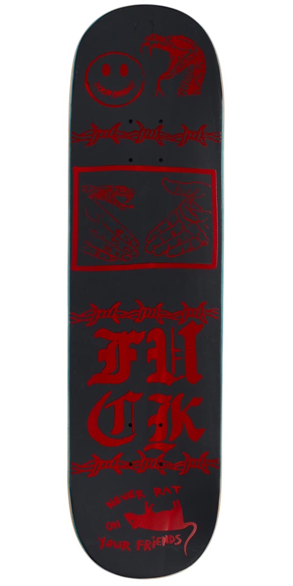 Doom Sayers Never Rat Skateboard Deck - Black/Red - 8.50