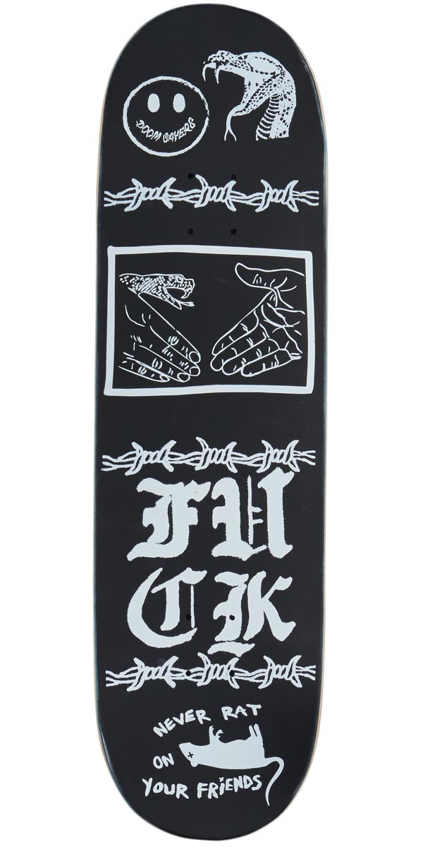 Doom Sayers Never Rat Skateboard Deck - Black/White - 8.75