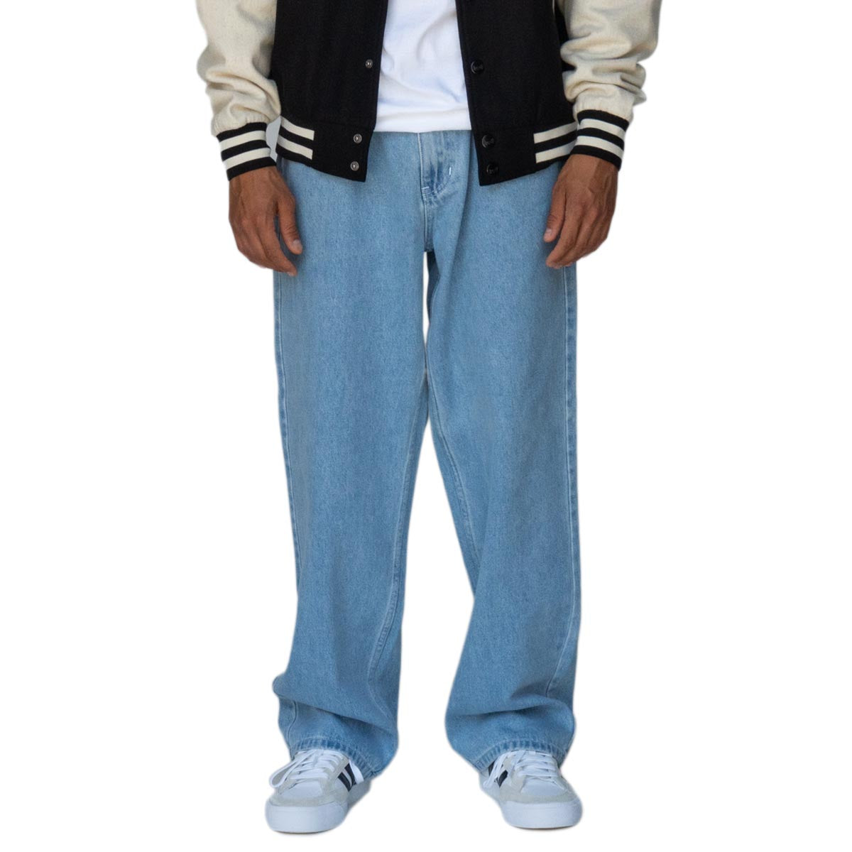 Welcome Immortal Loose Straight Denim Jeans - Washed Blue