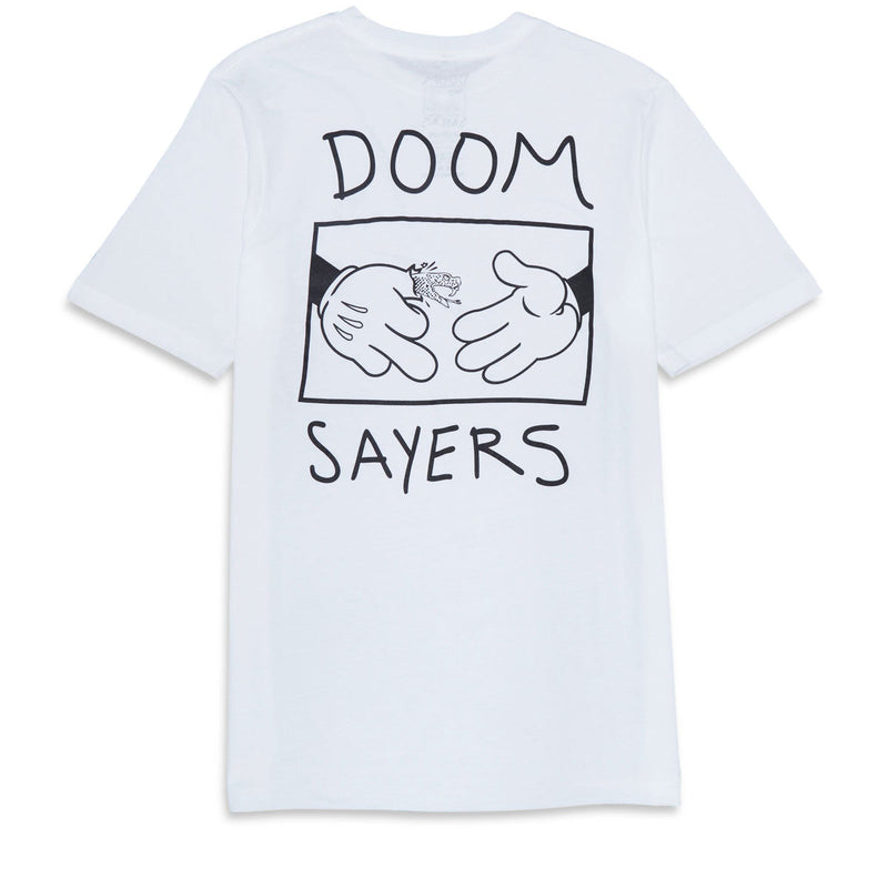 Doom Sayers Cartoon Bird T-Shirt - White