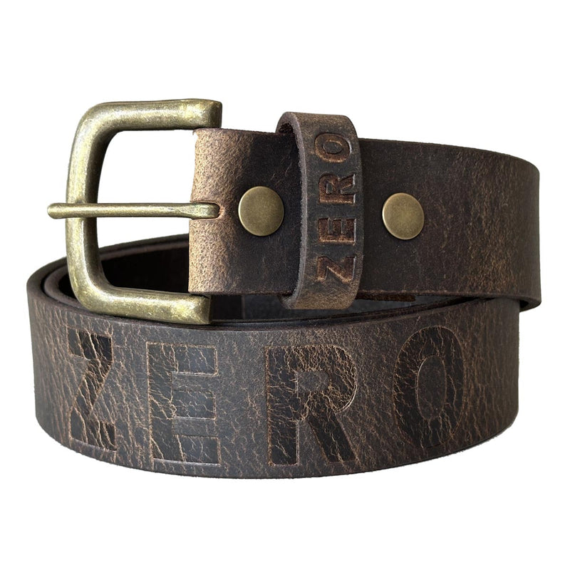 Zero Army Leather Belt - Brown