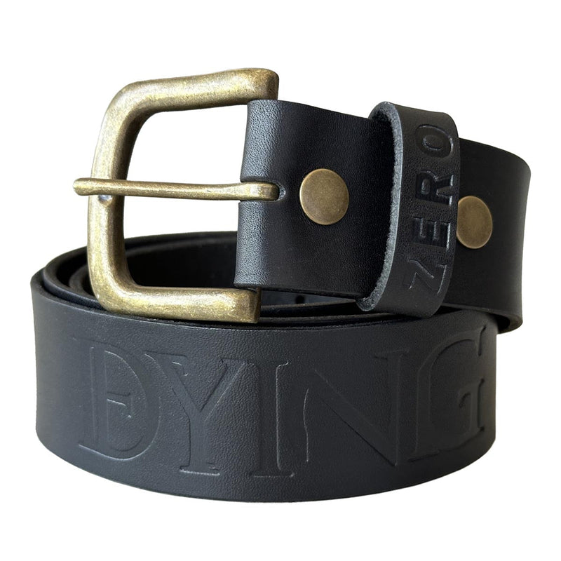 Zero Dying To Live Leather Belt - Black
