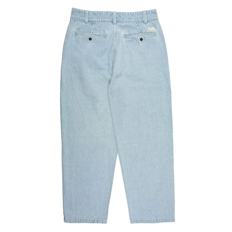 Theories Belvedere Pleated Denim Trouser Pants - Lightwash Blue