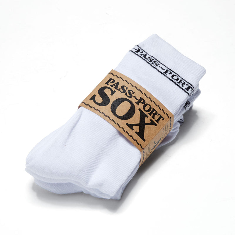 Passport Hi 3 Pack Of Socks - White