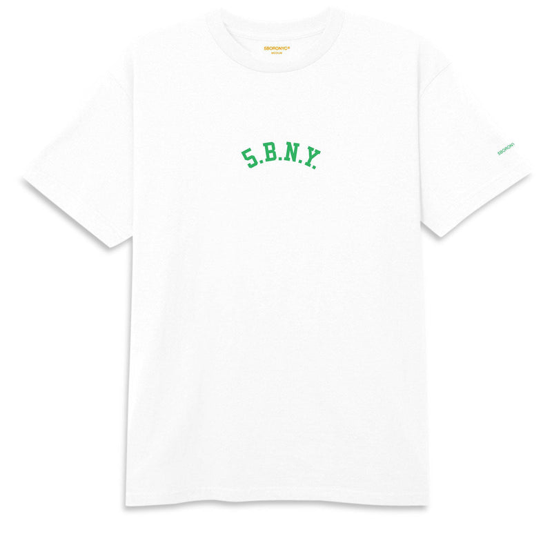 5Boro 5.B.N.Y.C T-Shirt - White/Kelly Green