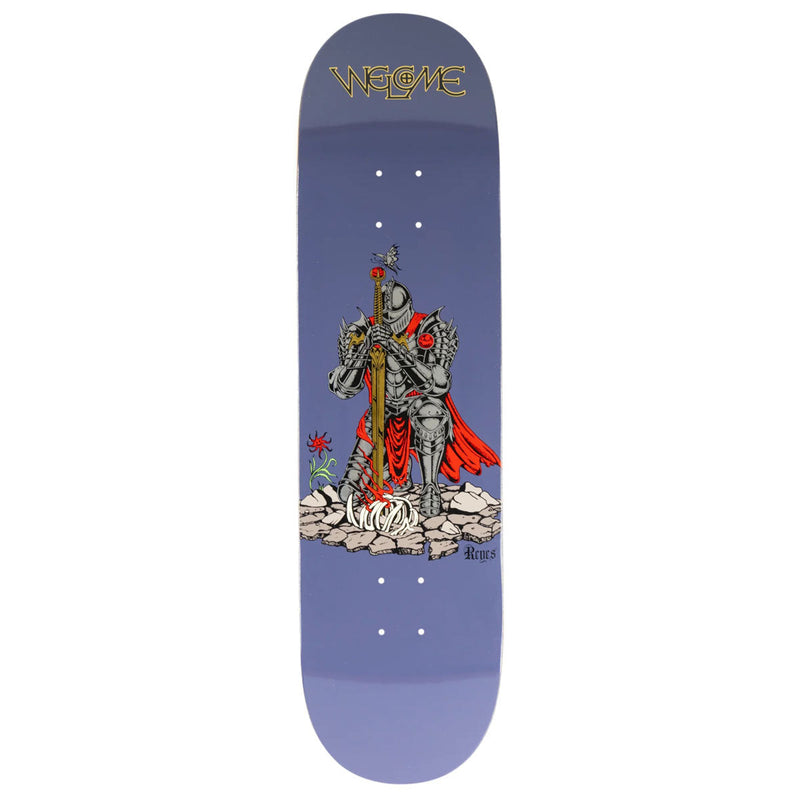 Welcome Paladin Ryan Reyes Skateboard Deck - Purple/Gold Foil - 8.50