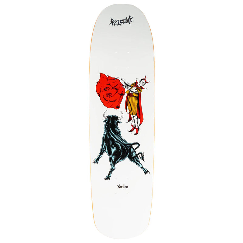 Welcome Matador Jake Yanko On A Panther Skateboard Deck - White - 9.00