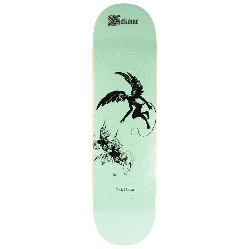 Welcome Paradox Nick Garcia Skateboard Deck - Mint Glitter - 8.38