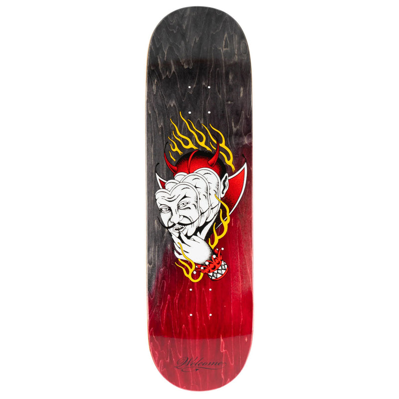 Welcome Diablo Skateboard Deck - Black/Red Stain - 9.00
