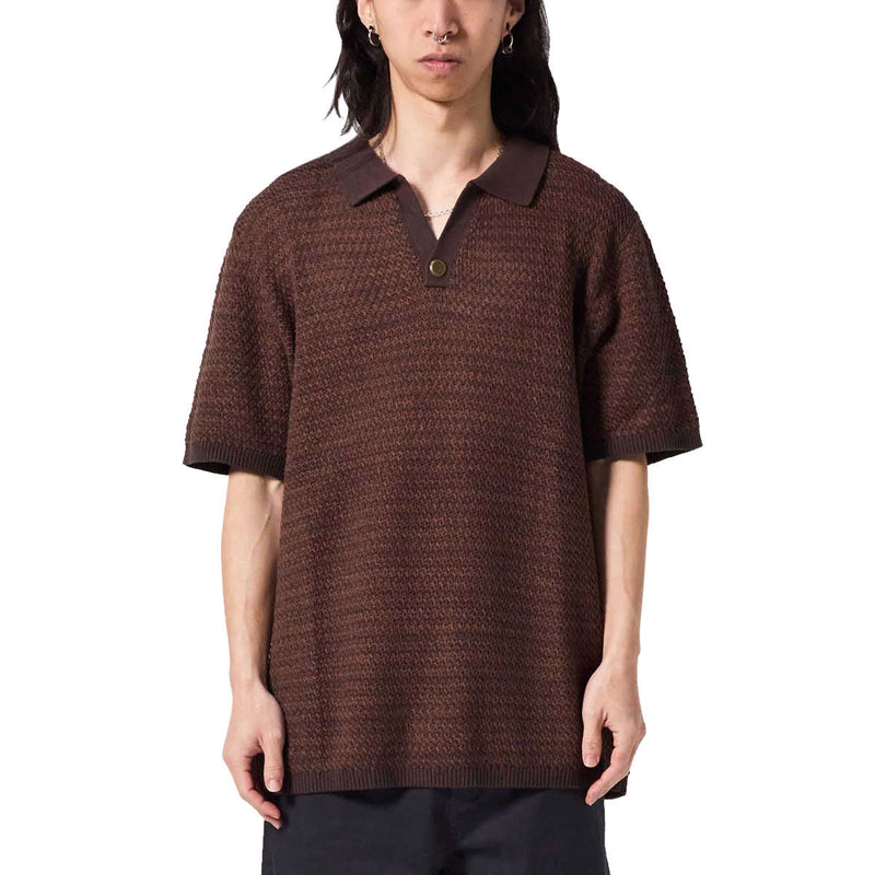 Former AG Open Collar Polo Shirt - Copper
