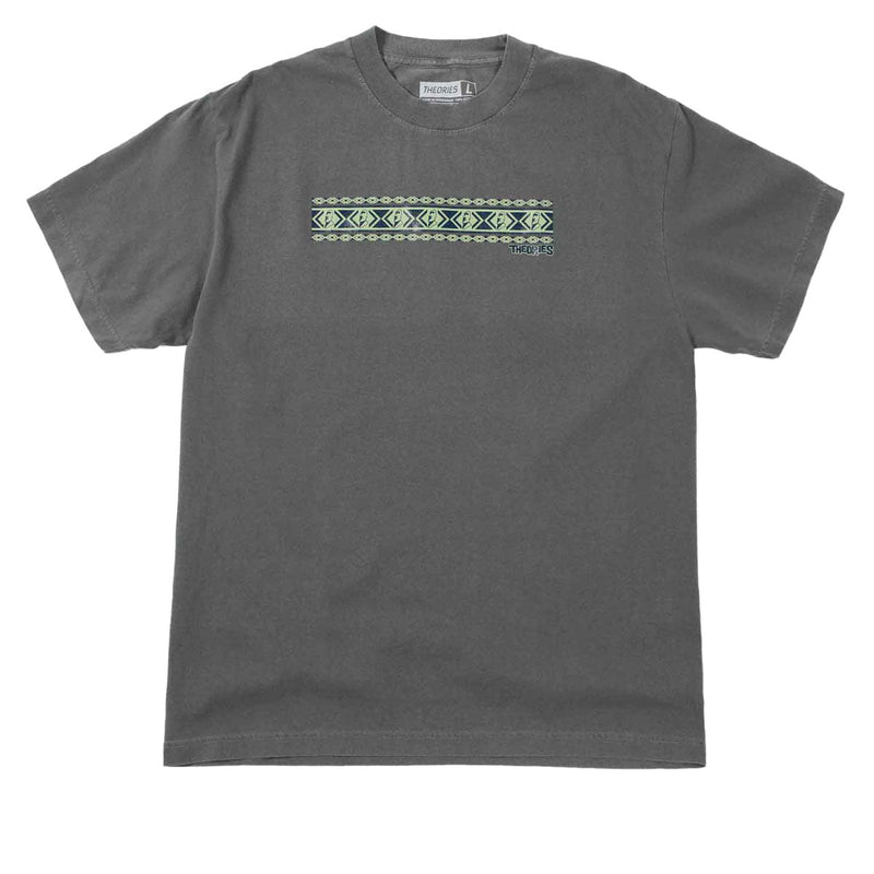 Theories Easter Island Vacation Garment Dyed T-Shirt - Washed Black