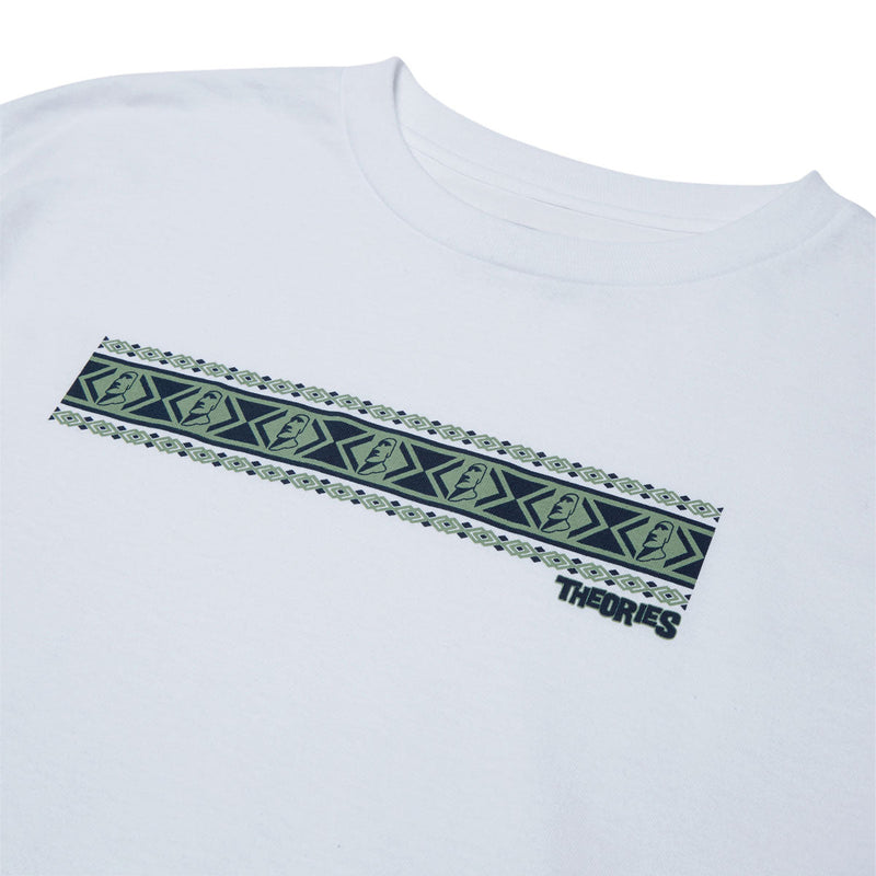 Theories Easter Island Vacation Long Sleeve T-Shirt - White