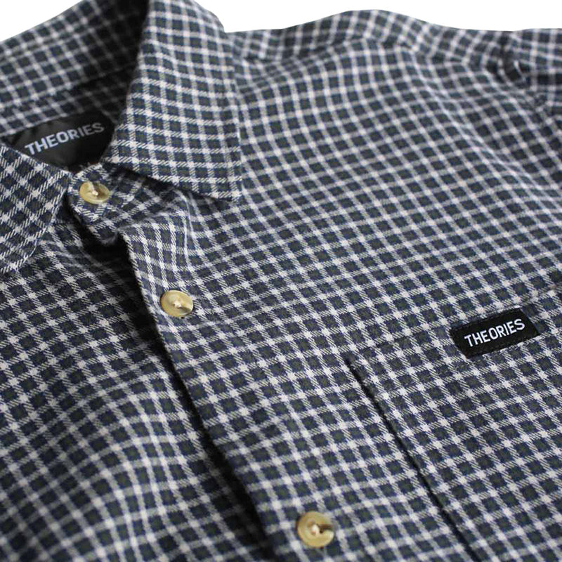 Theories Avignon Flannel Shirt - Sea