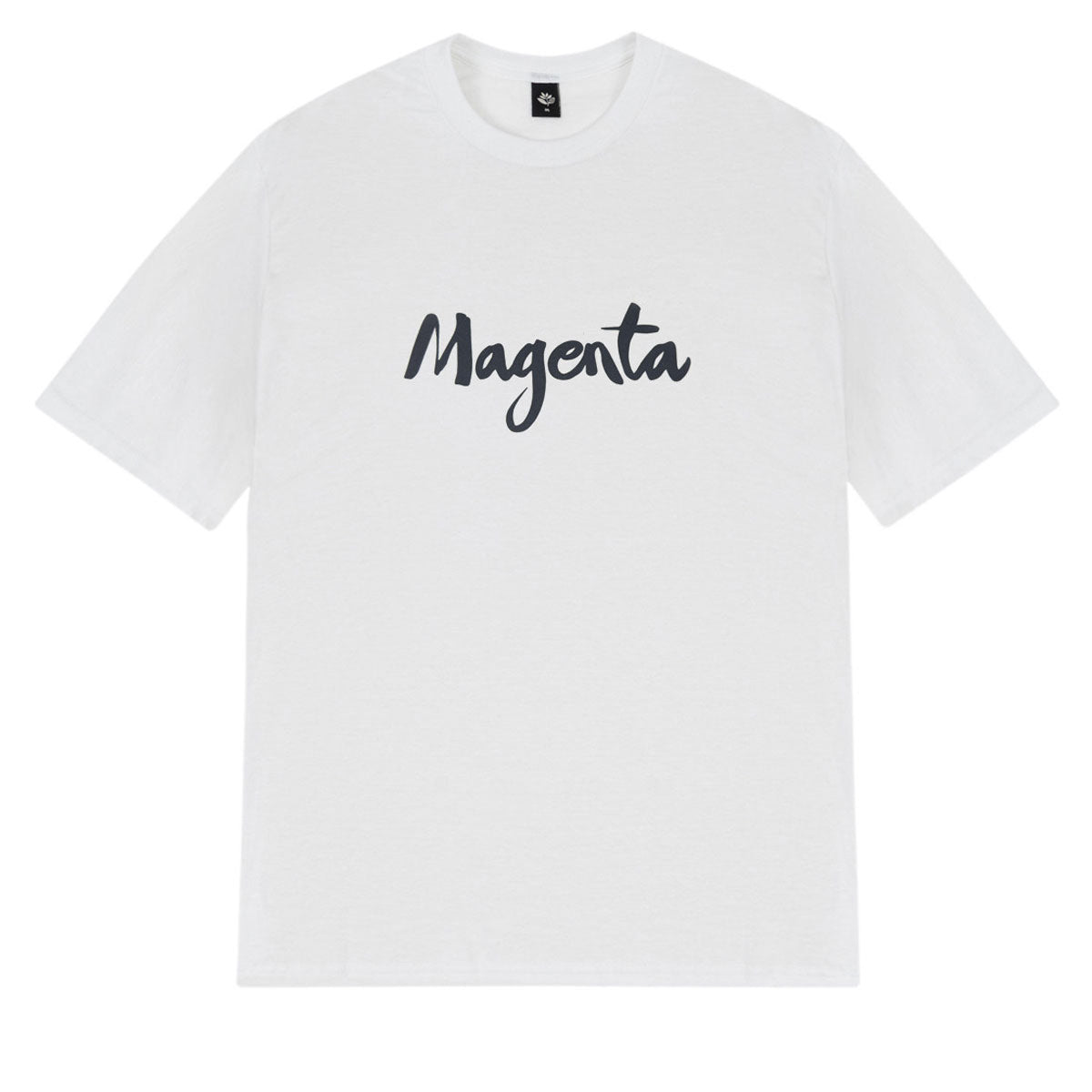 Magenta Script T-Shirt - White image 1