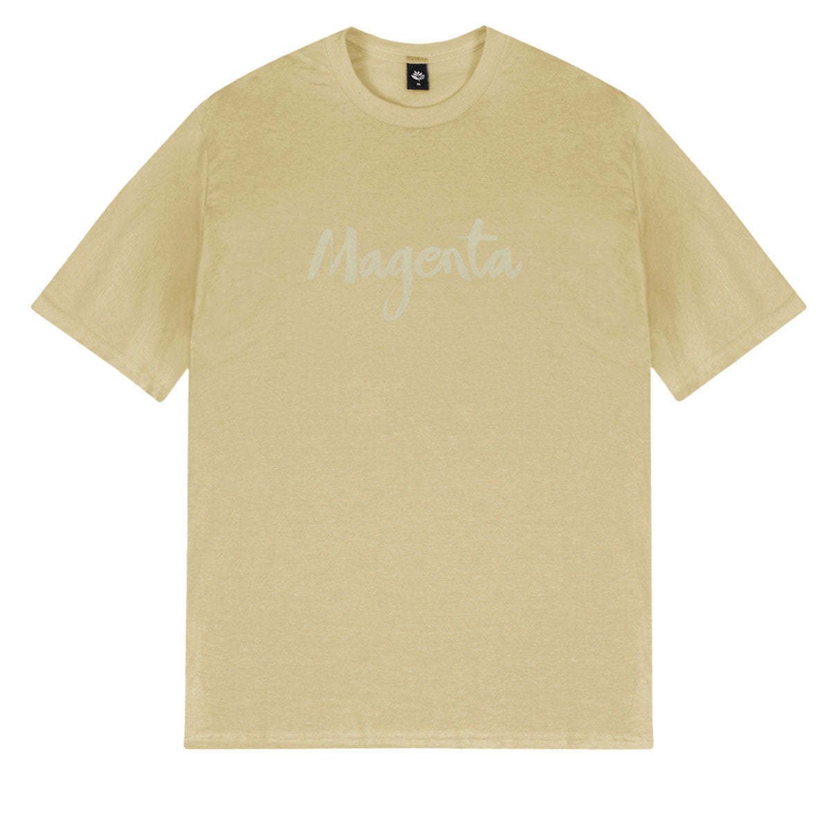 Magenta Script T-Shirt - Beige image 1