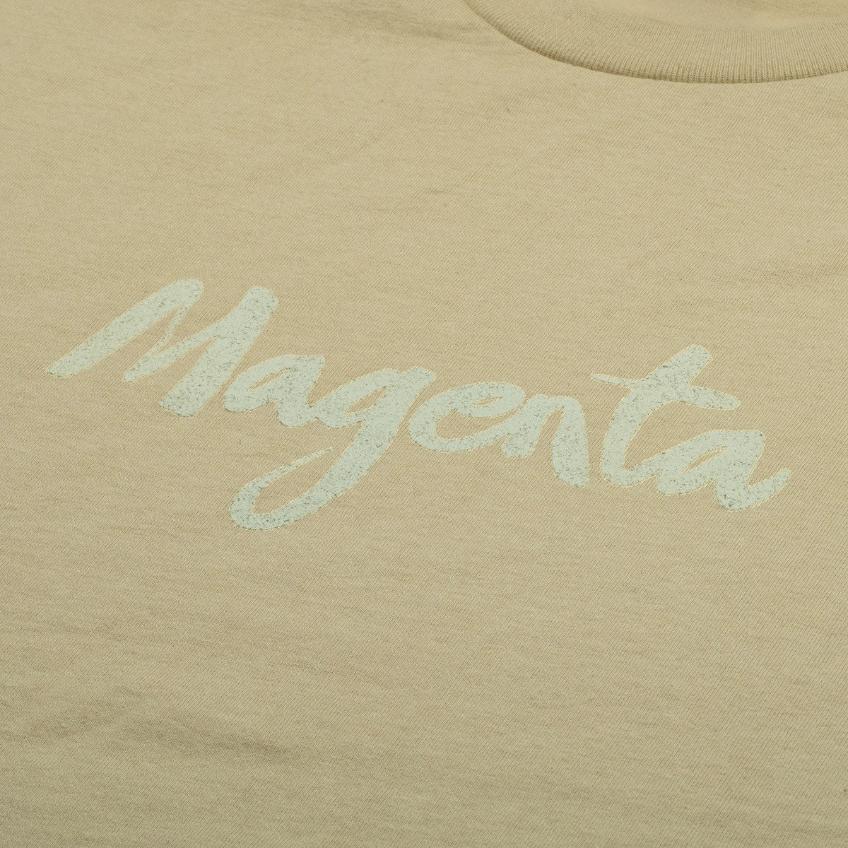 Magenta Script T-Shirt - Beige image 2