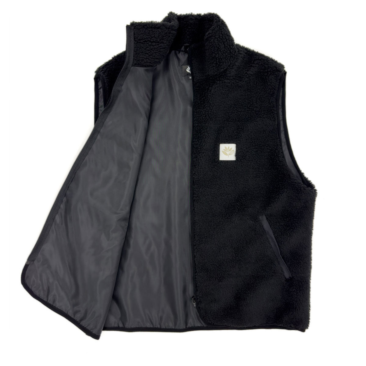 Magenta Norte Sherpa Vest - Black image 3