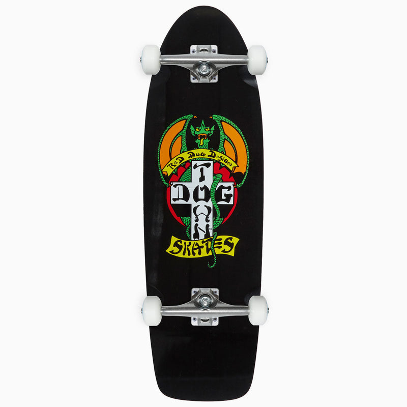 Dogtown Red Dog 70s OG Classic Skateboard Complete - Black Full Dip - 9.00