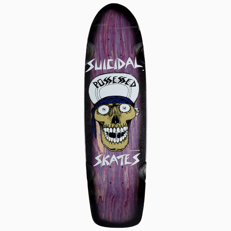 Dogtown x Suicidal Skates Punk Skull 70s Rider Skateboard Deck - Assorted Stains/Black Fade - 8.375