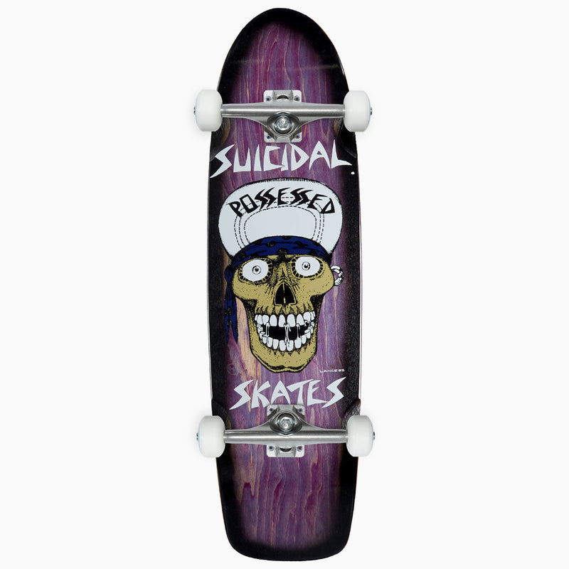 Dogtown x Suicidal Skates Punk Skull 70s Rider Skateboard Complete - Assorted Stains/Black Fade - 8.375