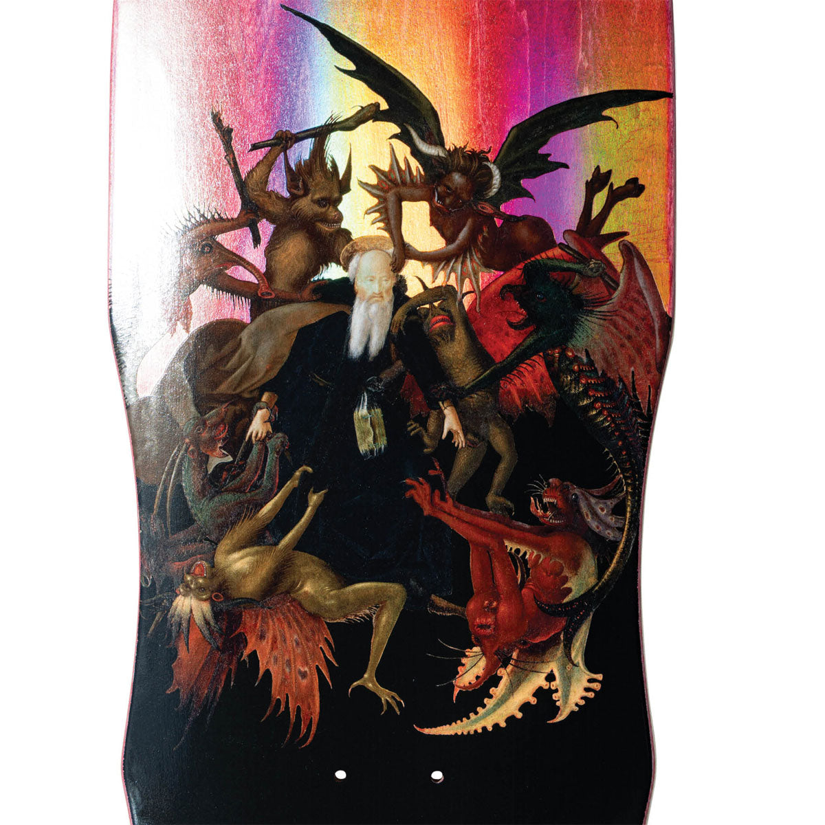 Welcome Torment On A Dark Lord Skateboard Deck - Dark Red Stain/Transparent Prism Foil - 9.85