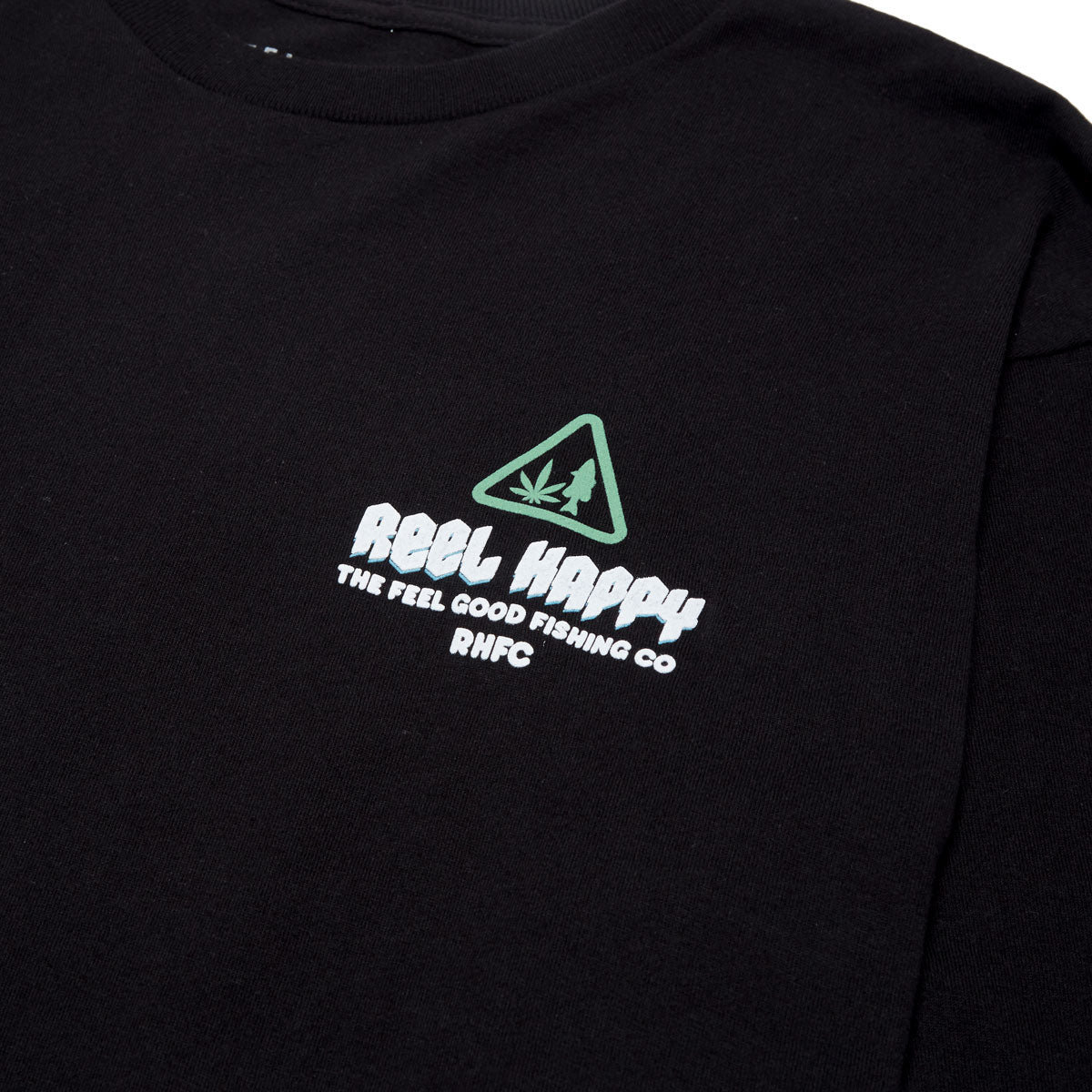Reel Happy Smokey Vibes Long Sleeve T-Shirt - Black – Daddies Board Shop