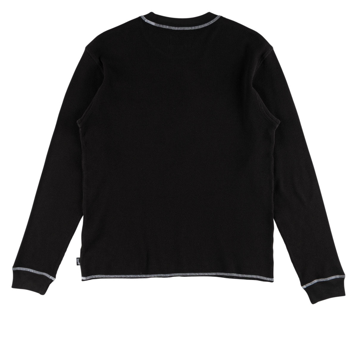 Welcome Scan Contrast Stitch Thermal Shirt - Black image 4