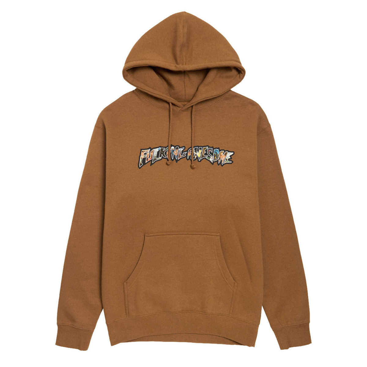 Fucking Awesome Dill Collage Logo Hoodie - Saddle image 1