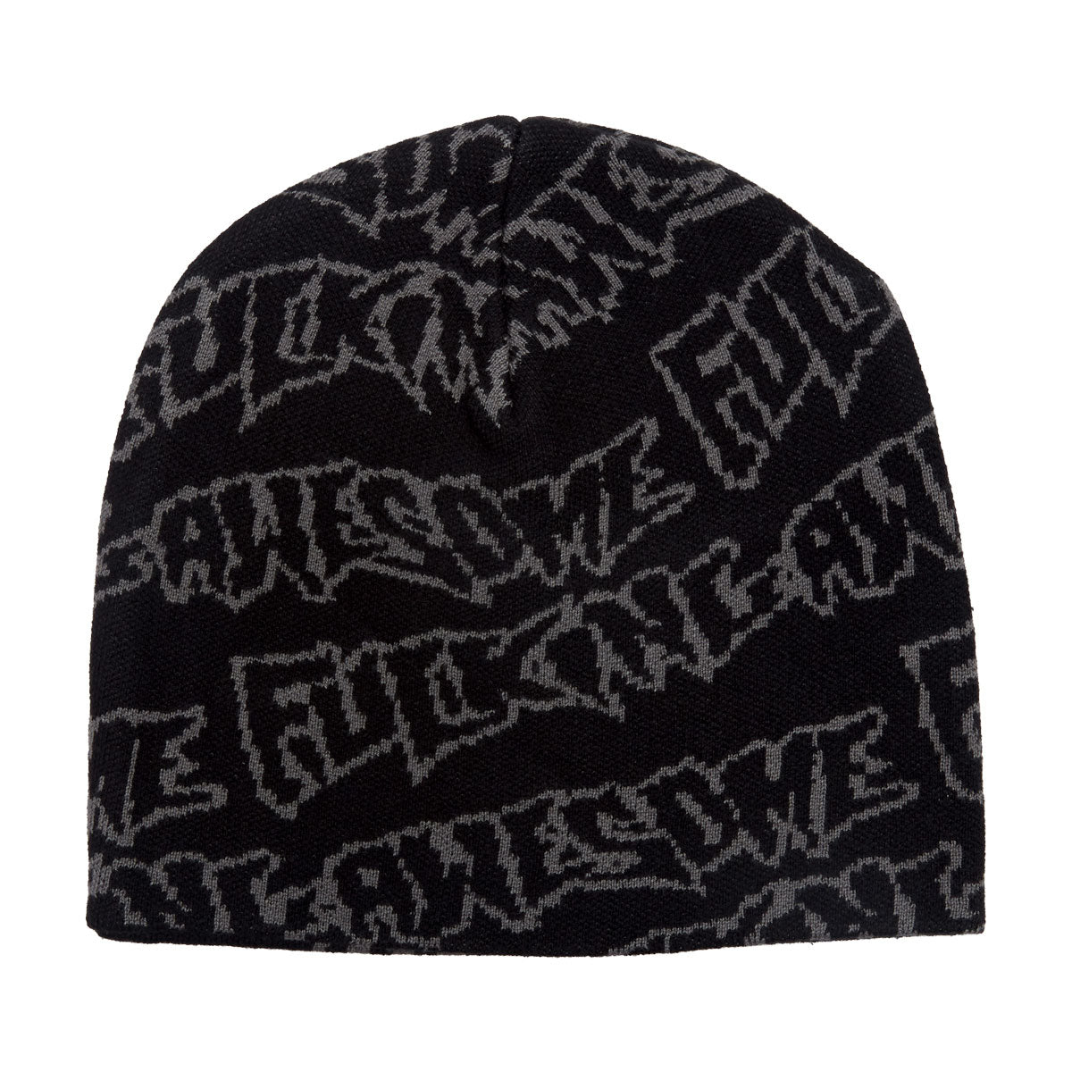 Fucking Awesome FA Stamp Repeat Skully Beanie - Black/Grey image 1