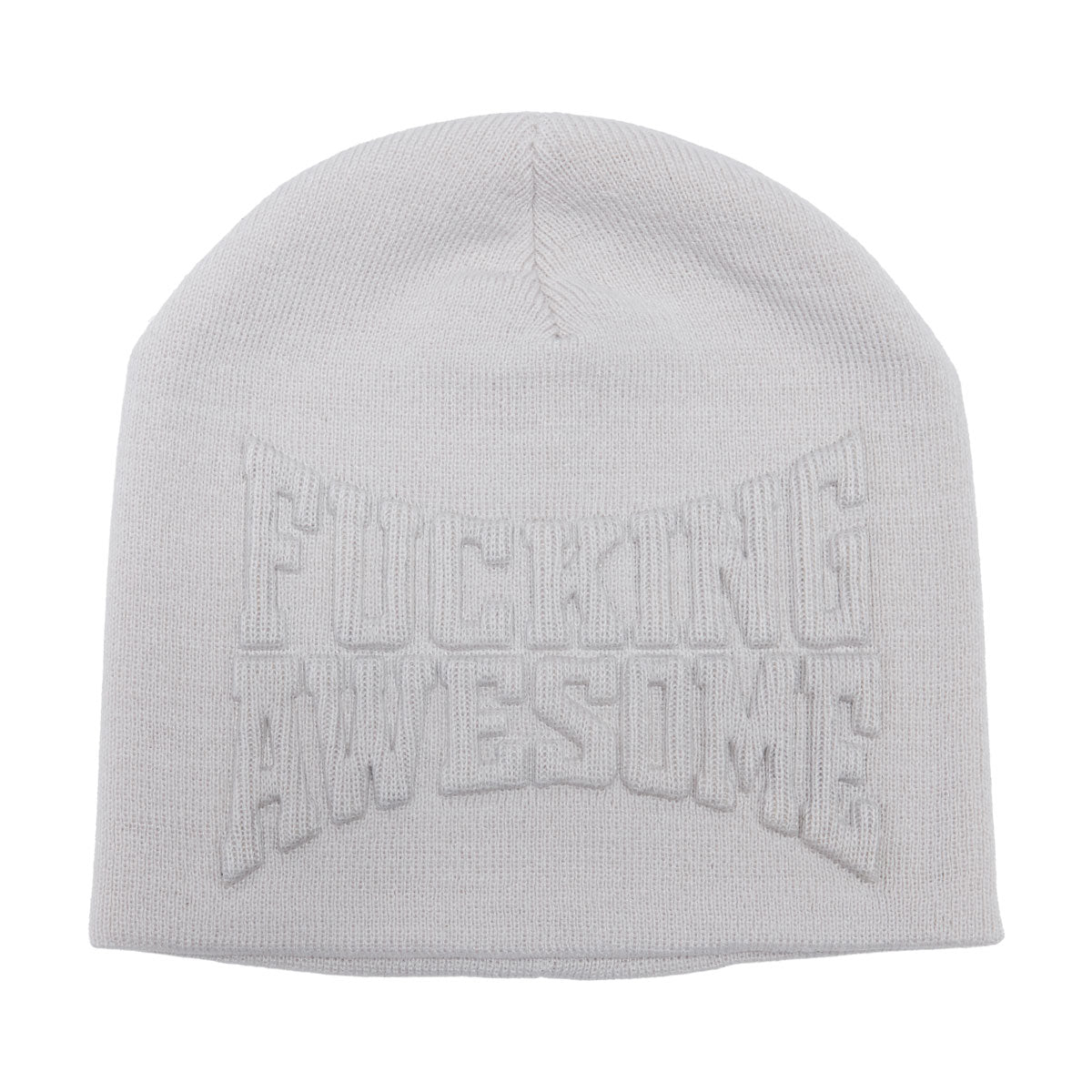 Fucking Awesome KO Embossed Beanie - Cream image 1