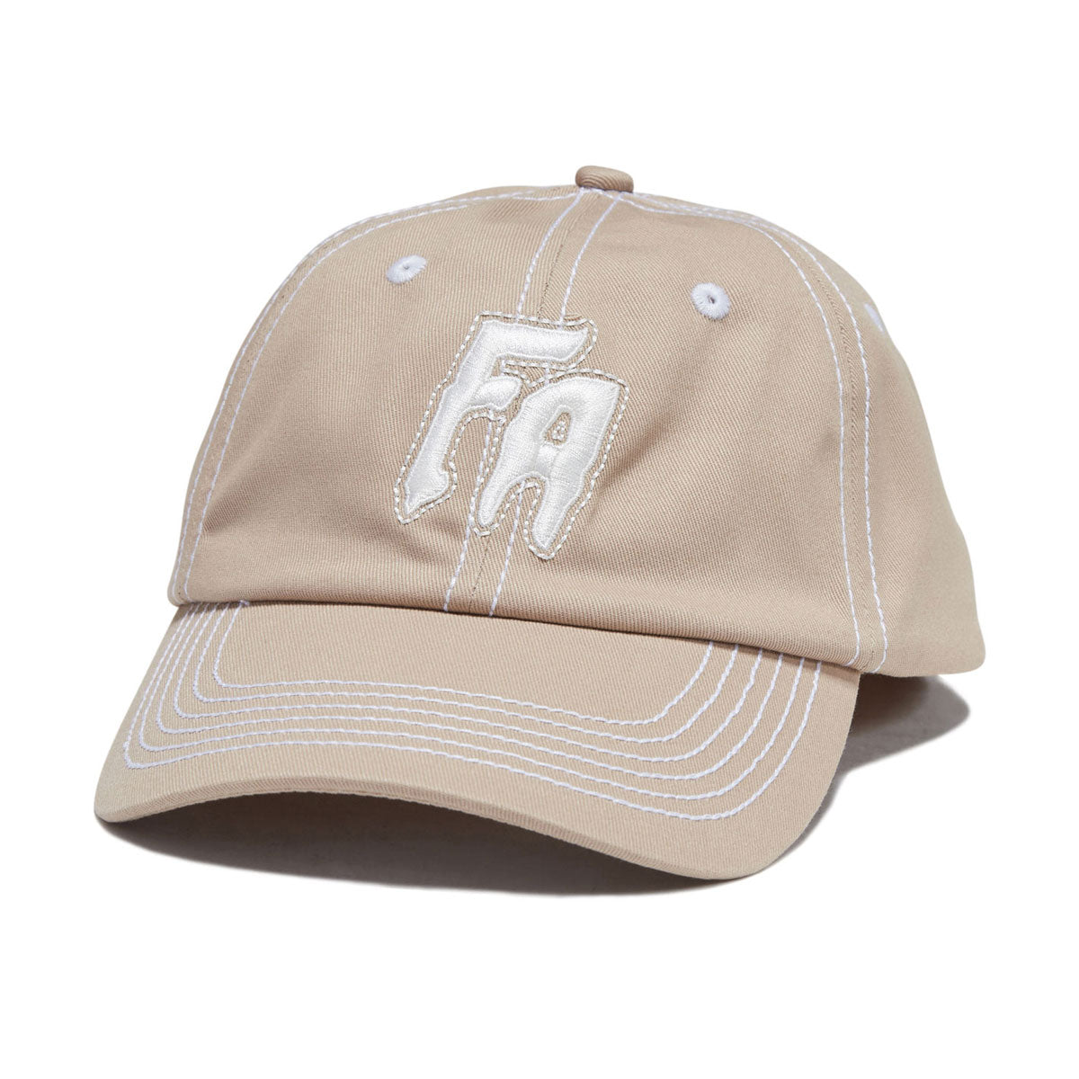 Fucking Awesome Seduction Contrast Stitch 6 Panel Hat - Khaki image 1