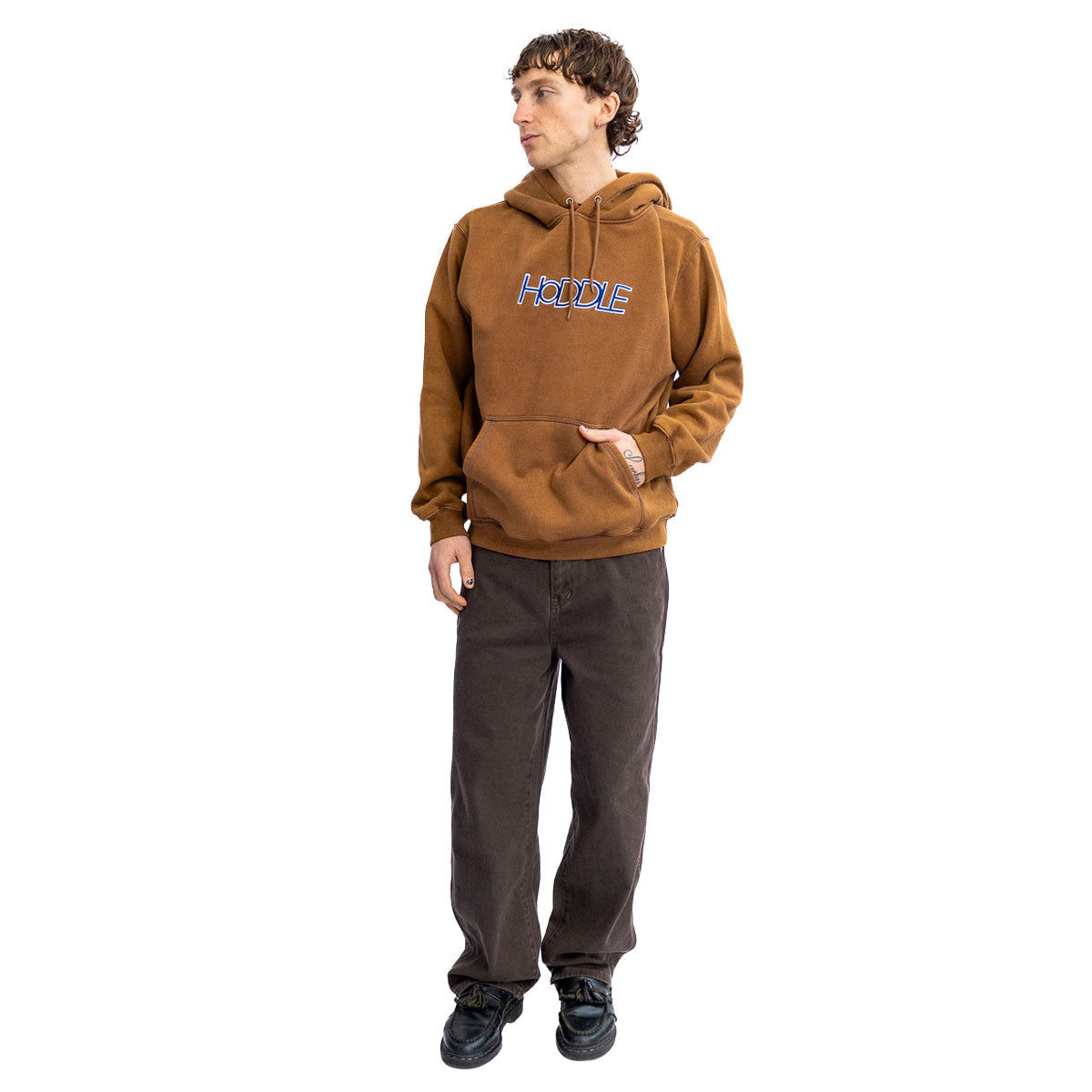 Hoddle OG Logo Hoodie - Brown image 3