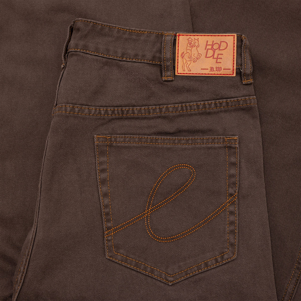 Hoddle Ranger Jeans - Brown Contrast Stitch image 4