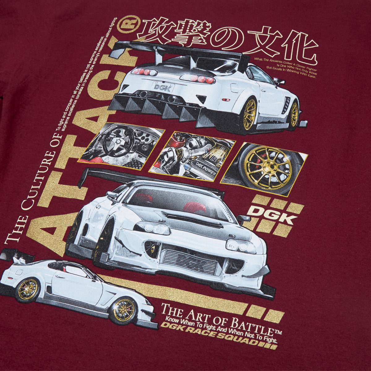 DGK Attack T-Shirt - Burgundy image 4