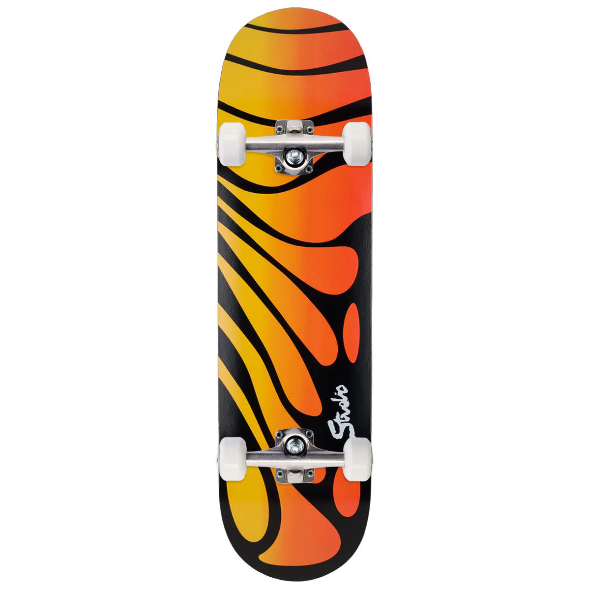 Studio Organic Plus Skateboard Complete - Black/Orange Fade - 8.125