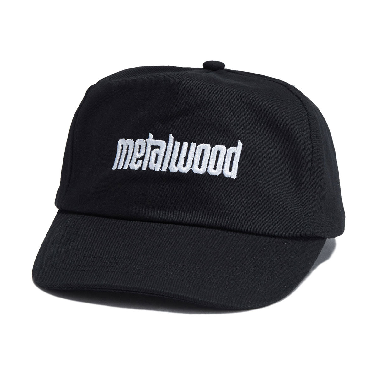 Metalwood Metal Logo 5 Panel Hat - Black image 1