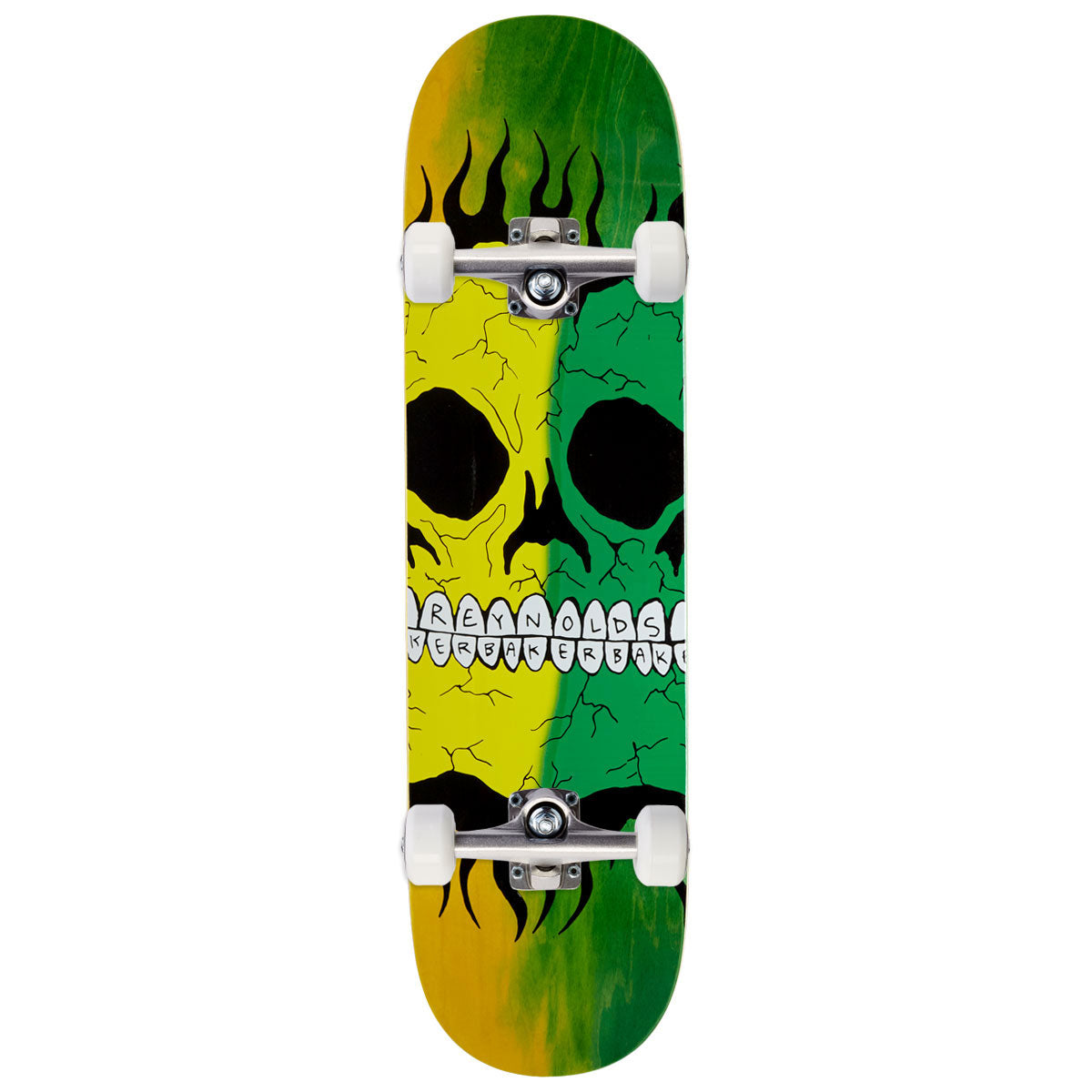 Baker Andrew Reynolds Rasta Skull B2 Skateboard Complete - 8.38