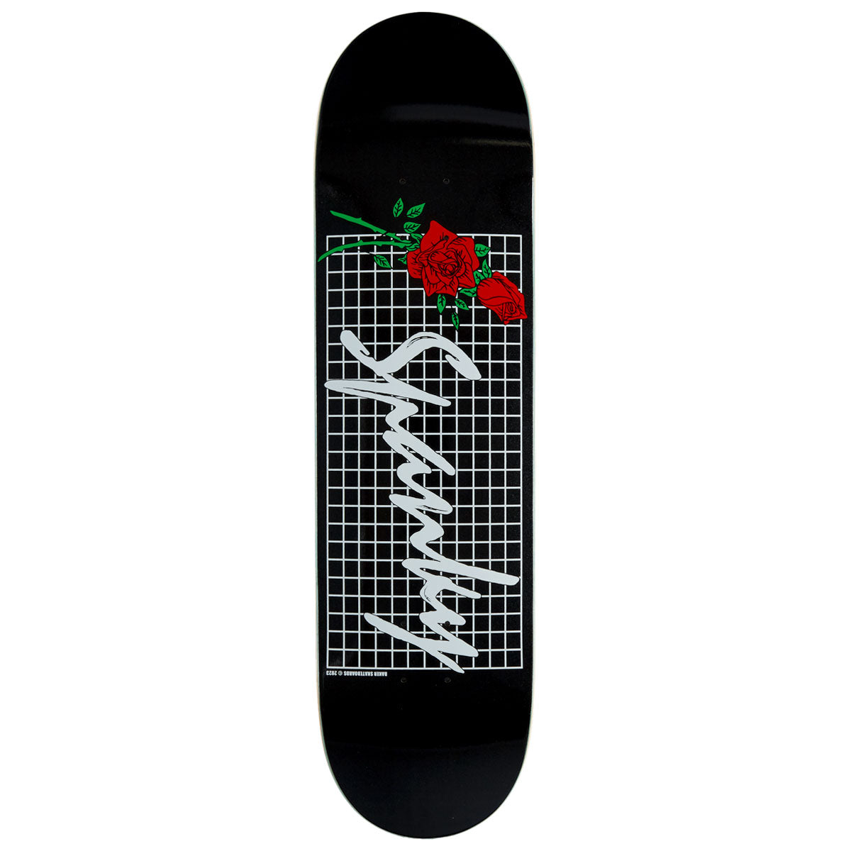 Baker Kevin Spanky Long Black Roses Skateboard Deck - 8.25