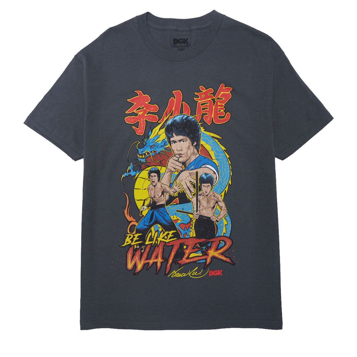 DGK x Bruce Lee Fury T-Shirt - Charcoal image 1