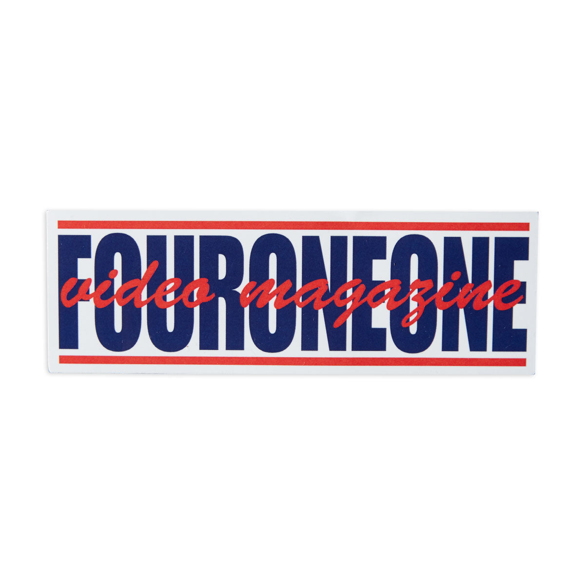 411 Script Logo Sticker - Red/Blue image 1